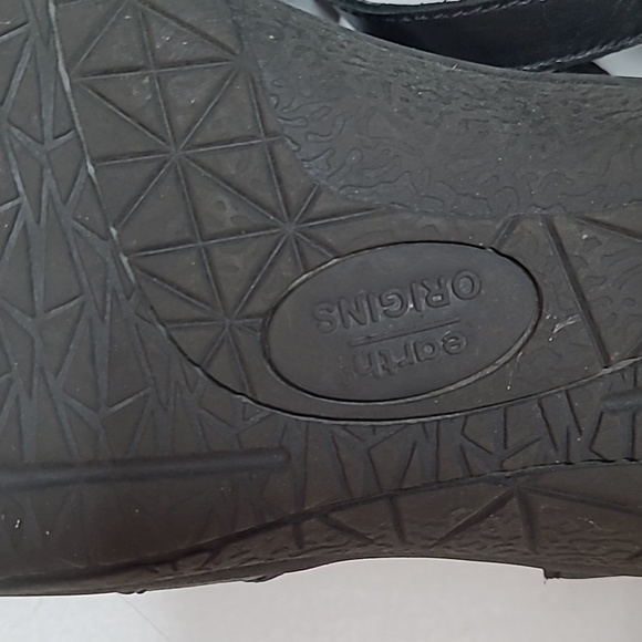 Earth Origins Savoy Sheva Black Leather Closed Toe Strappy Sandals 8W Boho Comfy - Picture 9 of 11